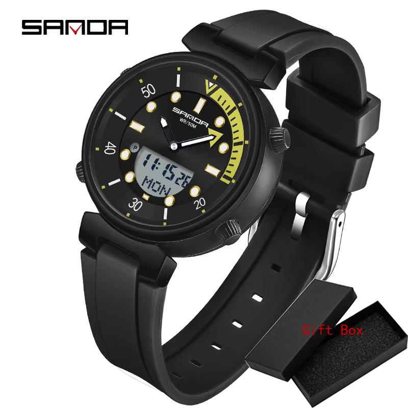SANDA Top Luxury Fashion Sport Men's Watches Waterproof Quartz Watch Casual Wristwatch for Male Clock Relogio Masculino 3122