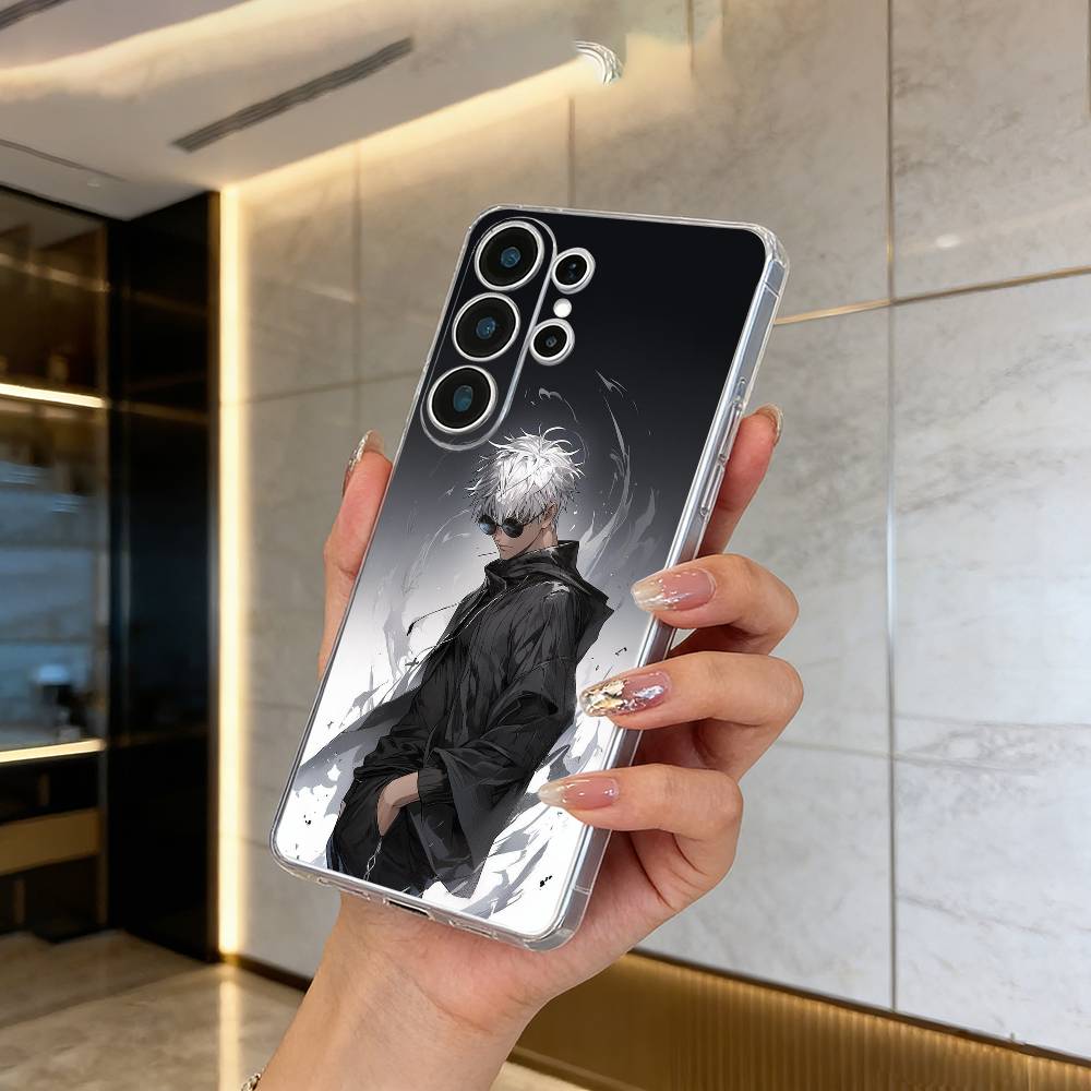 Popular Anime Characters S-satoru- Gojo Clear Phone Case for Samsung S25, S24, S21, S22, S23, S30, Ultra, S20, Plus, FE, Lite