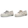 2025 Women's White Genuine Leather Soft Sole Casual Flat Shoes – Spring Versatile Style