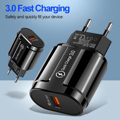 Quick Charge 3.0 USB Charger QC 3.0 18W Fast Charging Adapter Wall Mobile Phone Charger For iPhone Samsung Xiaomi Huawei Oneplus