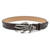 Adjustable Black Rivet Belt Wide Skeleton Claw Belt Fashion Skull Waistband  Waist Seal