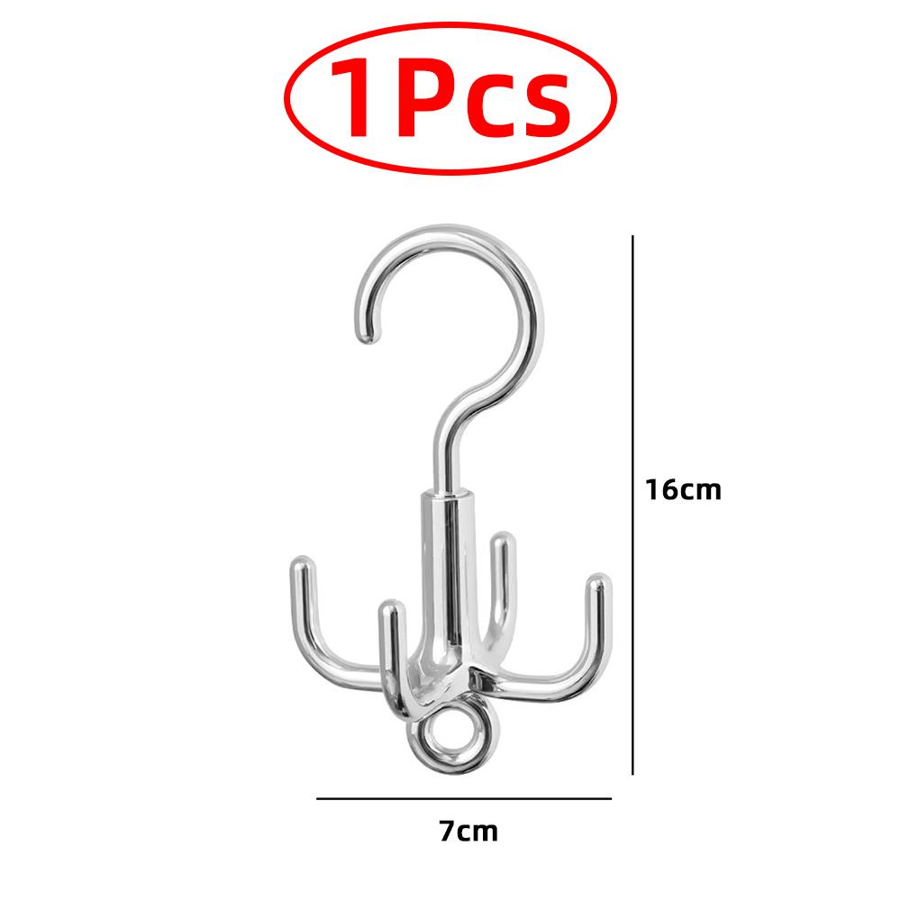 12pcs 4 Claws Rotation Coat Hanger Multifunctional Rotating Clothes Hook Punch Free Belt Organizer Scarf Storage Rack Wardrobe 890₽