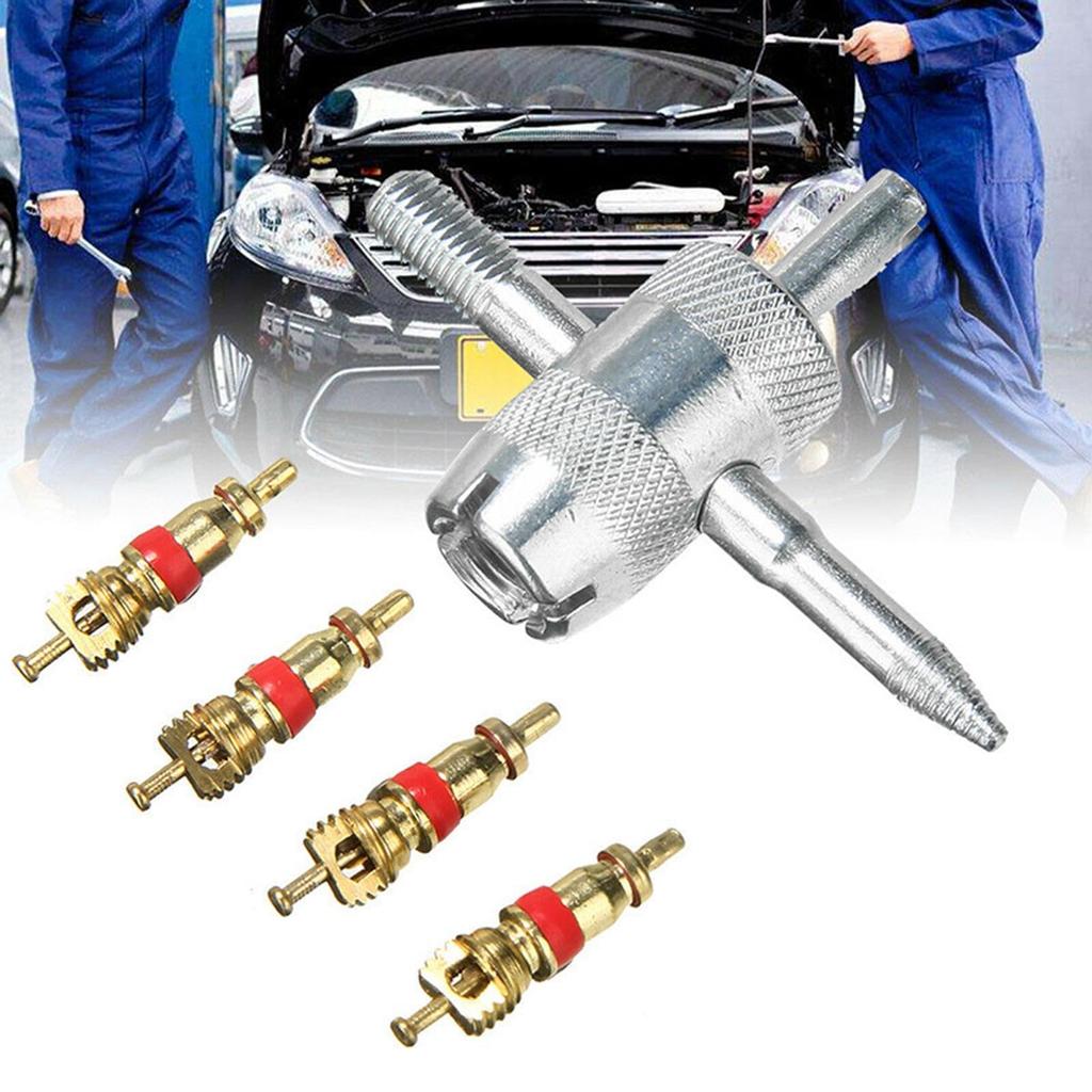 Valve Core Remover, Tire Valve Removal Tool | Valve Adjustment Tool High Strength Tire