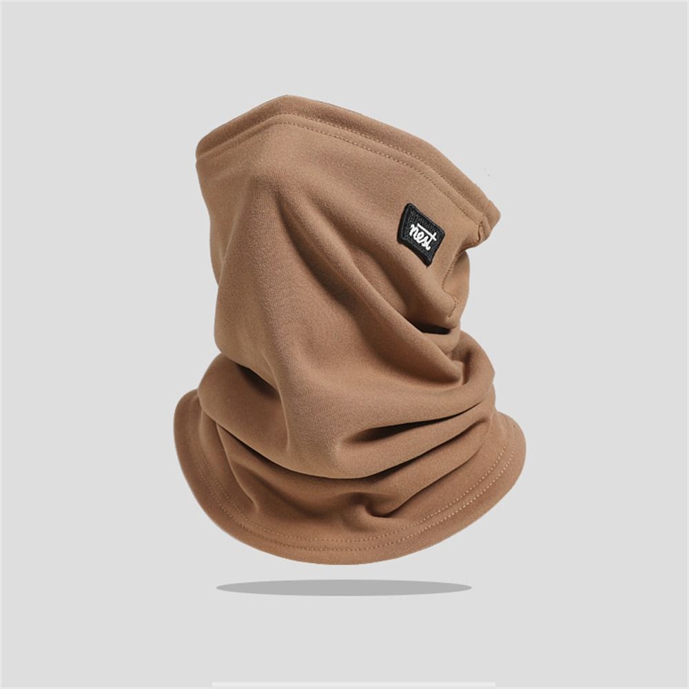 Solid Color Neck Gaiter Fleece Half Face Mask Fashion Ski Tube Scarf  Men & Women