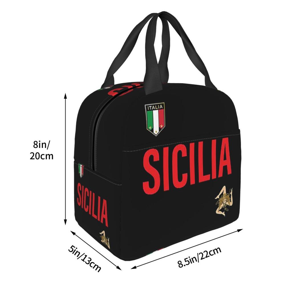 Sicily Jersey Insulated Lunch Bag for Kids School Cooler Thermal Food Box Tote Portable Lunch Boxes Container