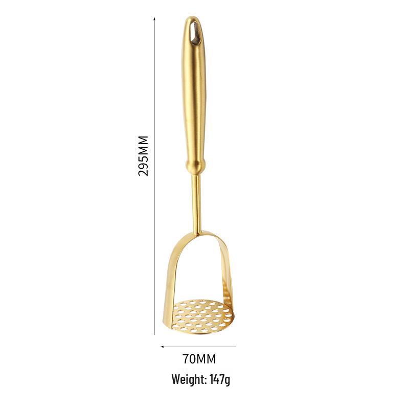 Stainless Steel Manual Masher for Potatoes, Pumpkins, and Baby Food