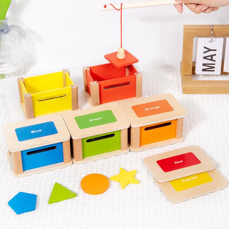 Frühe Bildung für Kinder Farbklassifizierung Münzbox Formklassifizierung Sessele Angelspiele Aufklärung Lernspielzeug
