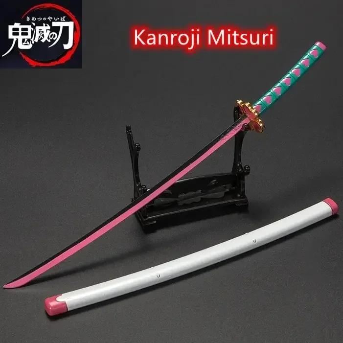 26cm Demon Slayer Katana Swords Alloy Real Katana Samurai Cosplay Home Decoration Edge Bedroom Decor Japanese Kid Toy Anime Gift
