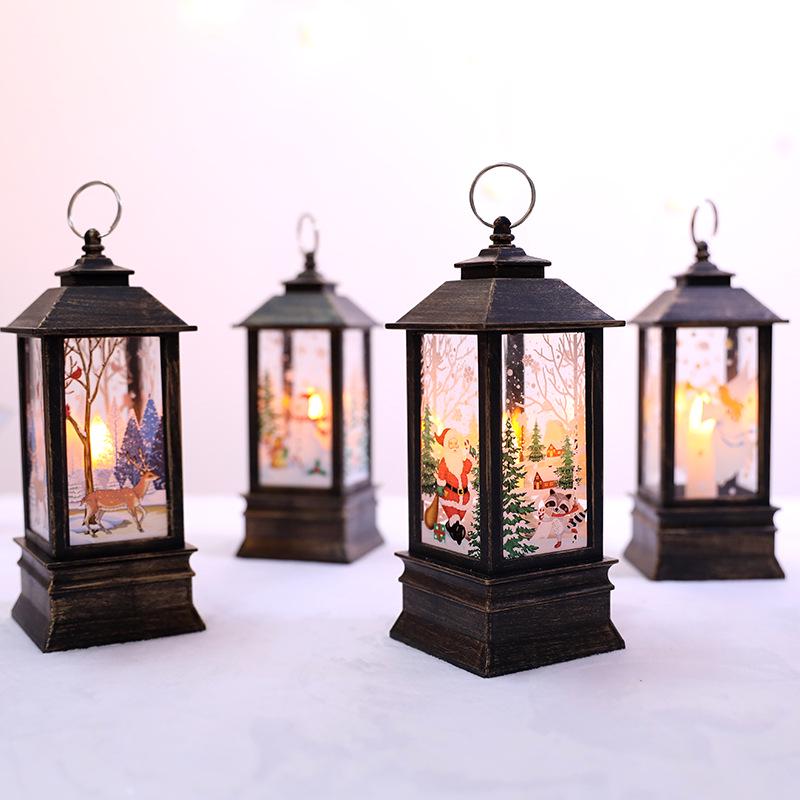 Christmas LED Flame Mini Oil Lamp - Handheld Lantern for Bar, Restaurant, or Home Decor