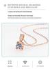 Sterling Silver S925 Bull Head Collarbone Necklace with Diamond Inlaid Pendant