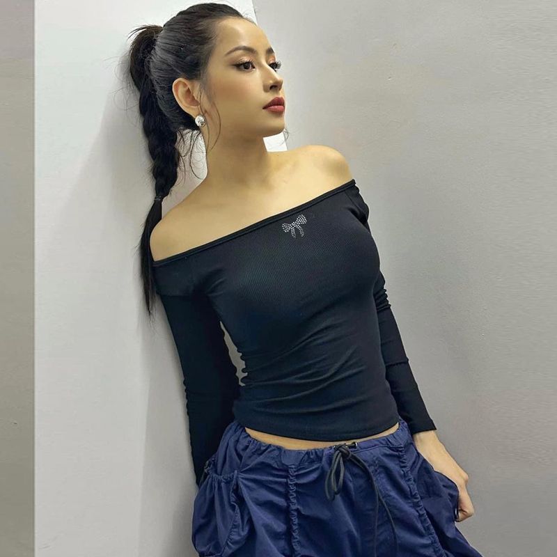 

Cut Out Sexy Sweet and Spicy Girl Print Top Vest Black S