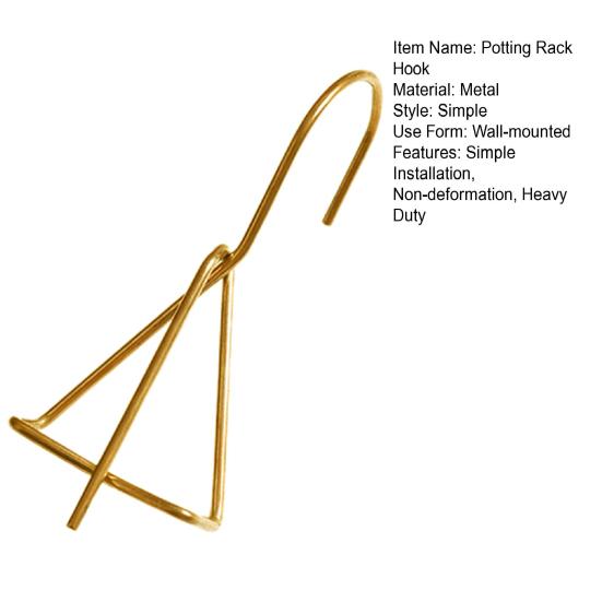 Pots Hangers Anti Rust Metal Simple Installation Non-deformation Heavy Duty Hanging Potting Rack Hook
