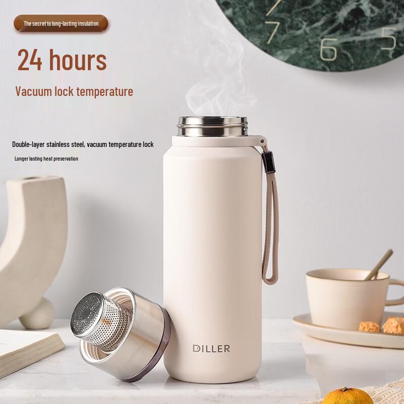 Diller 1L Stainless Steel Tea Infuser Water Bottle
