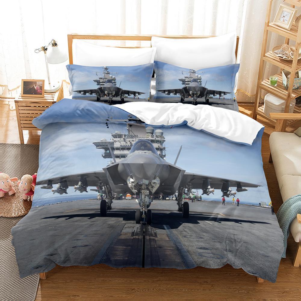 

Комплект ліжка з ковдрою Doona Quilt, винищувачем F35, одномісним, двоспальним, розміром queen-size , AU Double 200x200cm