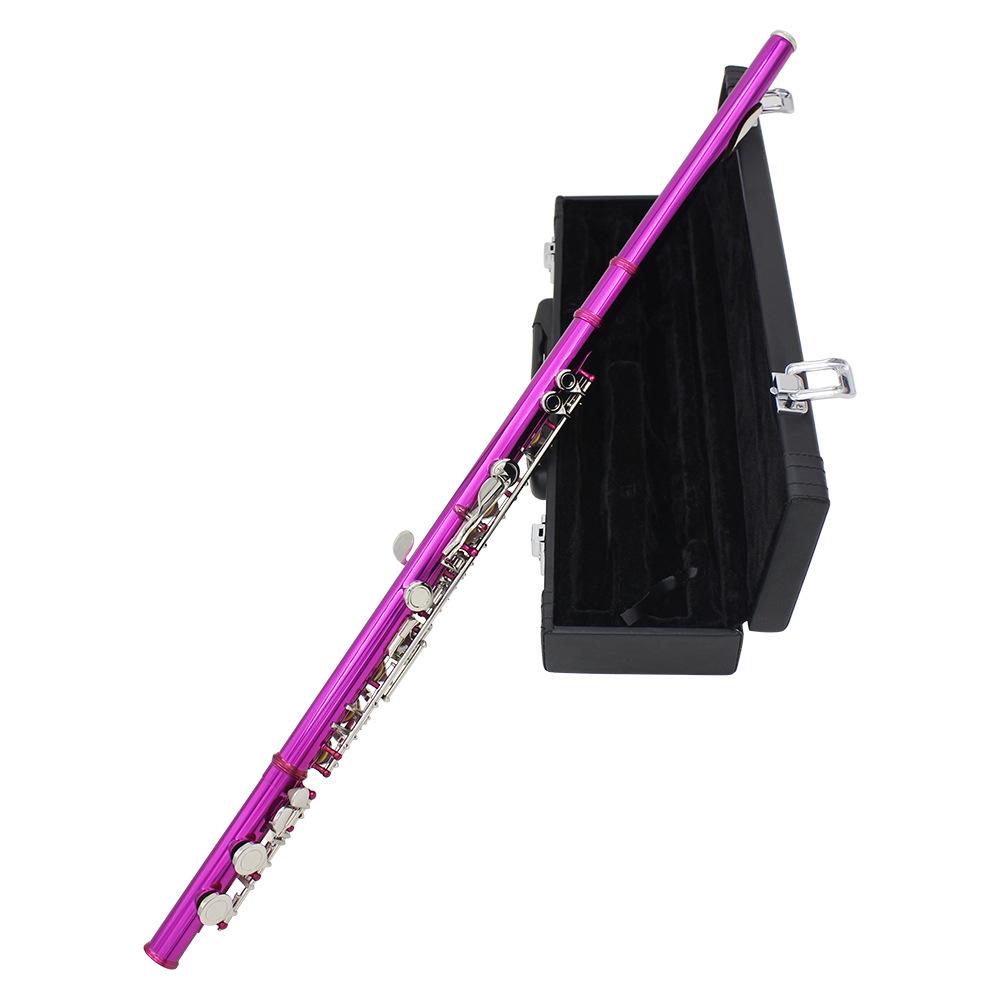 LADE 16-Hole C Key Colored Flute for Children, Students, & Adults - Professional Western Musical Instrument.
