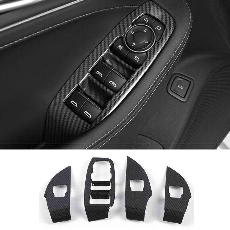 For Cadillac CT5 2020-23 carbon fibre ABS Window Lift Glass Switch Button Panel