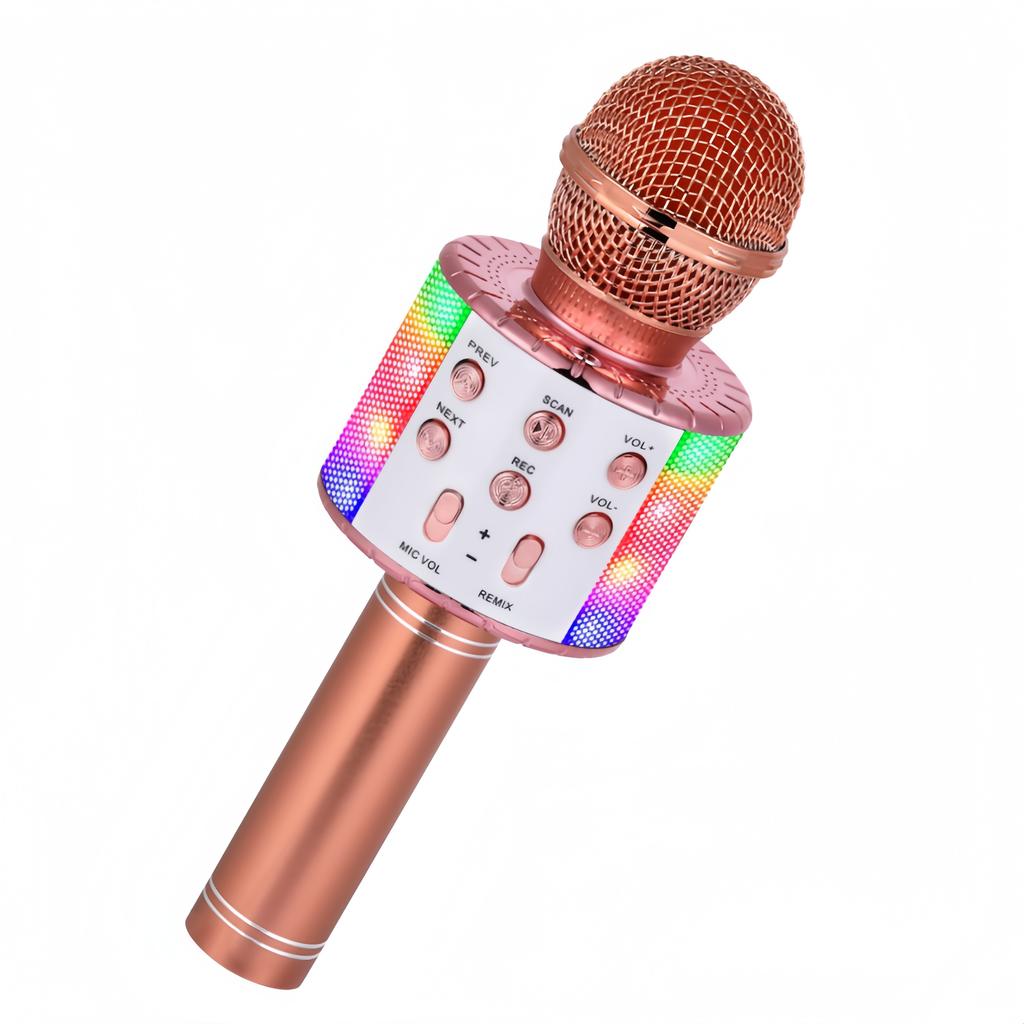 Karaoke Microphone for Kids & Adults - Bluetooth Microphones Singing Mic with Disco Lights, Portable Karaoke Player for Gifts