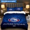 3PCS Arema Football club Printed Soft Bedding Set,Including 1pc Duvet Cover And 2pcs Pillowcases Perfect for Bedroom, Dormitory, Fan gift