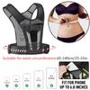 Reflective Running Phone Holder Vest For Men And Women, Jogging, Walking, Exercise,Gym, Workout, 1Pc Adjustable Strap Key Pocket