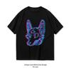 Anaglyph 3D Effekt Space Coyote Shirt Frau Mann Lässig Baumwolle Bedruckte T-Shirts Erwachsener Streetwear Camisetas Tops T-Shirt Kreativ