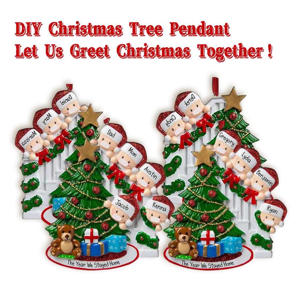 Famille de Renne, Ornement de Noël Décoration de Noël Personnalisé Cadeau Créatif Ornement de Sapin de Noël de Renne 2021 Arbre de noël Pendentif Ornements d/'arbre de Noël Famille de 5