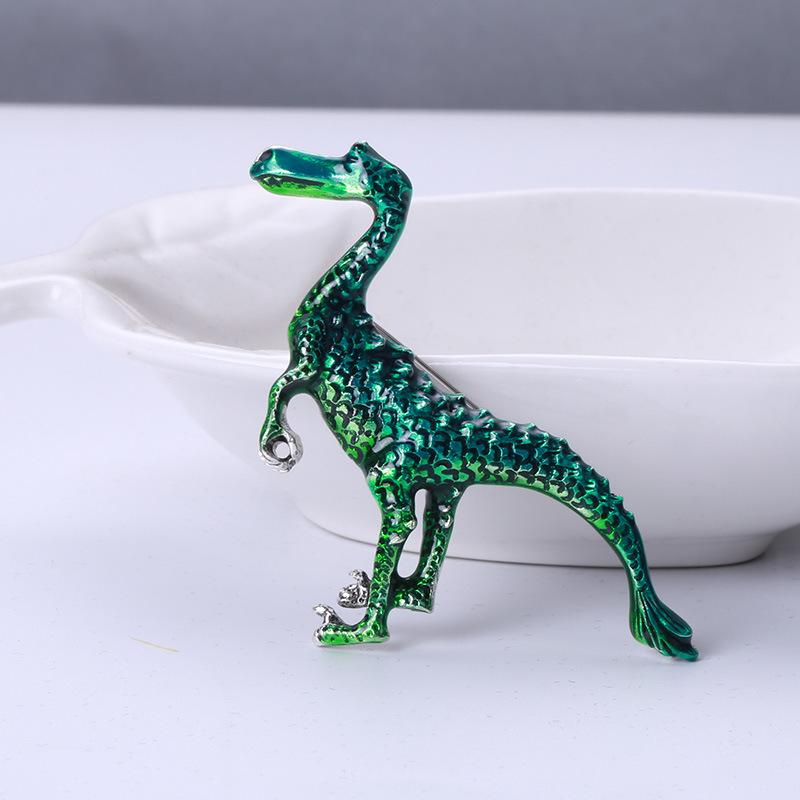 

Мультяшная милая игрушка-динозавр в виде броши-птерозавр Тираннозавр Рекс зелёный