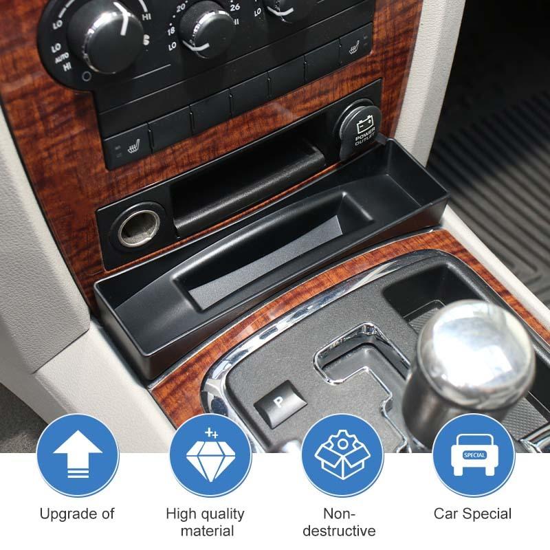 For Jeep Grand Commander  Gear Storage Box Organiser Container For Jeep Grand Cherokee 2006-2010 Car Interior Acessories