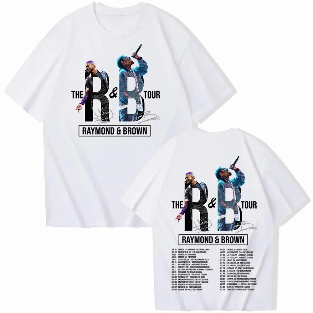Summer Fashion Trendy Tee Usher Chris Brown R&B Tour 2026 T-shirt Man Woman Harajuku Short Sleeve O-neck Casual Shirt