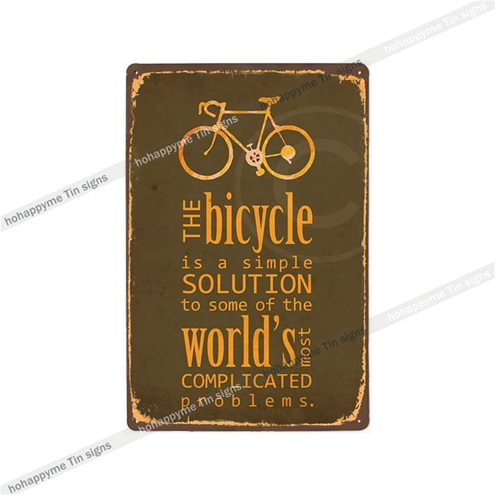 Fahrrad fahren Schilder Blech Metall Retro Plakette Dekoration Fahrradladen Bar Pub Club Café Vintage Wandkunst Eisenmalerei Poster 20x30cm