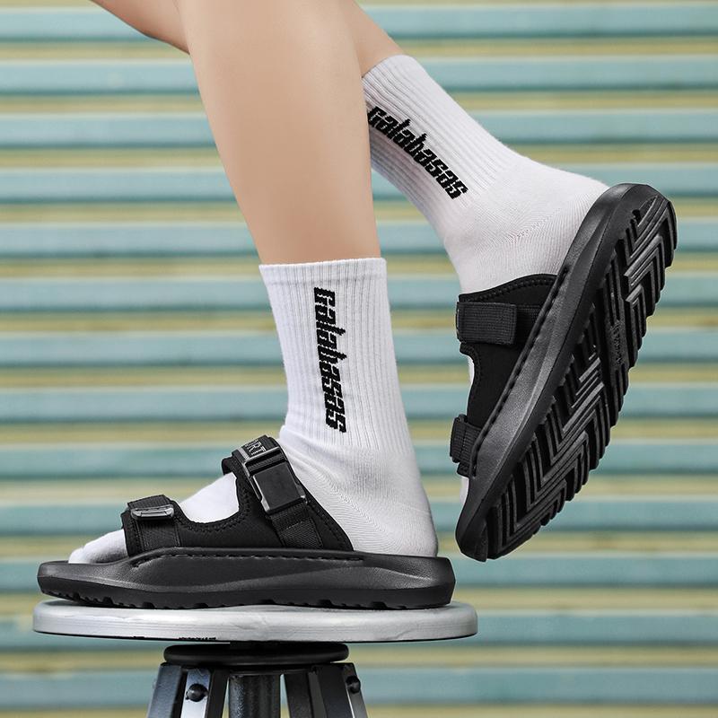 Men's Flat Slippers Extra Wide Sandals Outdoor Beach Shoes Casual Soft Slide Slippers Plus Size for Father