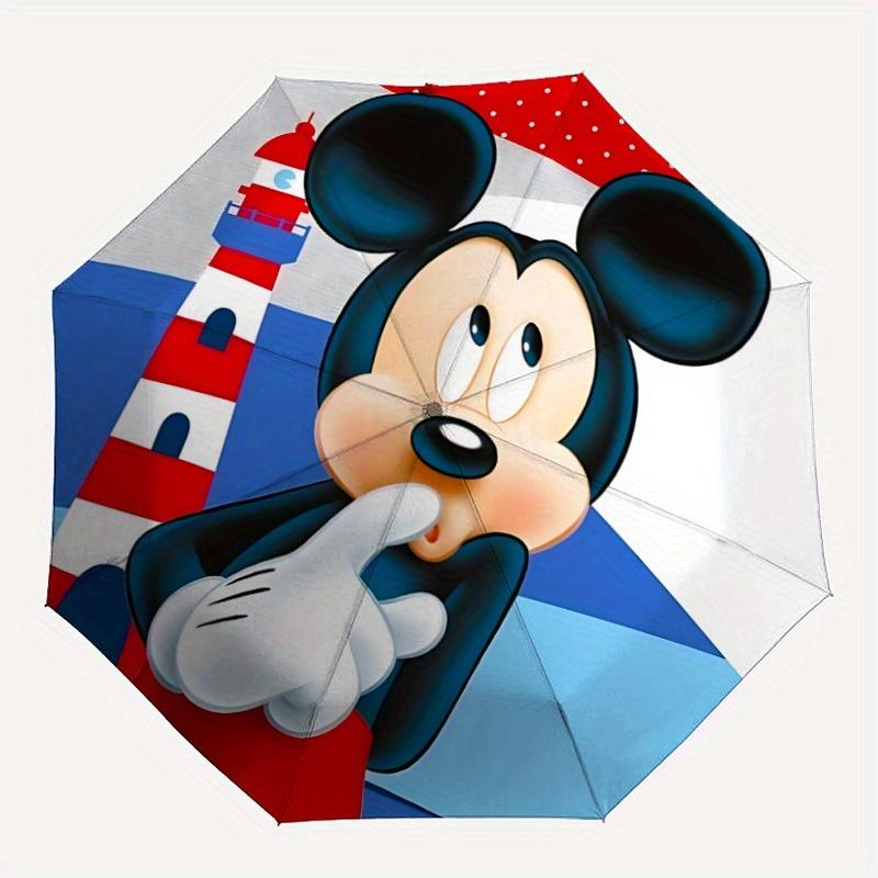 

1pc Mickey Mouse Automatic Umbrella | Portable Foldable 8-Rib Manual Open, Casual Accessory, Durable Canopy yy250823014
