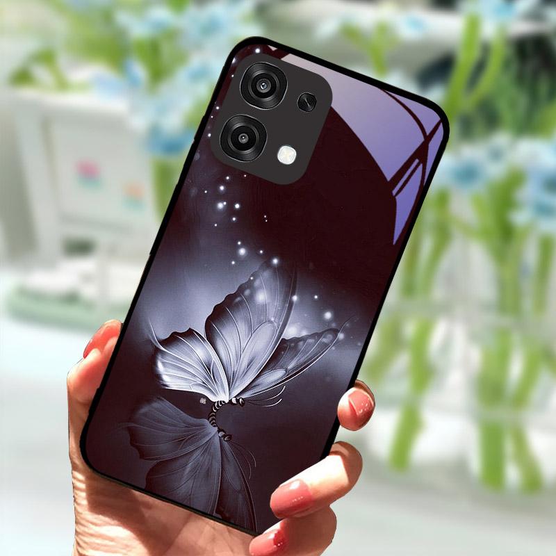 Tempered Glass Phone Case For OPPO A6 Pro A6Pro 5G CPH2781 Case Cool Fashion Painted Cover For Oppo F31 F 31 5G Back Cover Coque