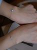 Beixi Women's Light Luxury Silver Bracelet with Aquamarine and Cubic Zirconia