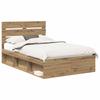 Struttura Letto con Testiera Finitura Rovere Rustico 120 x 200 cm