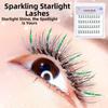 Green Color Shiny Lashes 11-13mm Glitter Eyelash Hot Colorful False Eyelashes  for Cosplay Party
