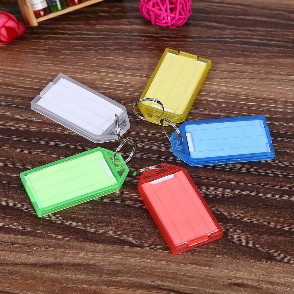 Double-Sided Numbered Transparent Key Tags for Easy Classification and Engraving