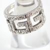 Pre-owned GUCCI SV925 Arabesque Square G Wide Ring, Size 12.5, j56-4