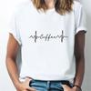Coffee Letter Cute Print Kawaii Tops 2025 Women Casual Harajuku Fashion T-Shirt Simple Tee Women Casual Beautiful Tshirt