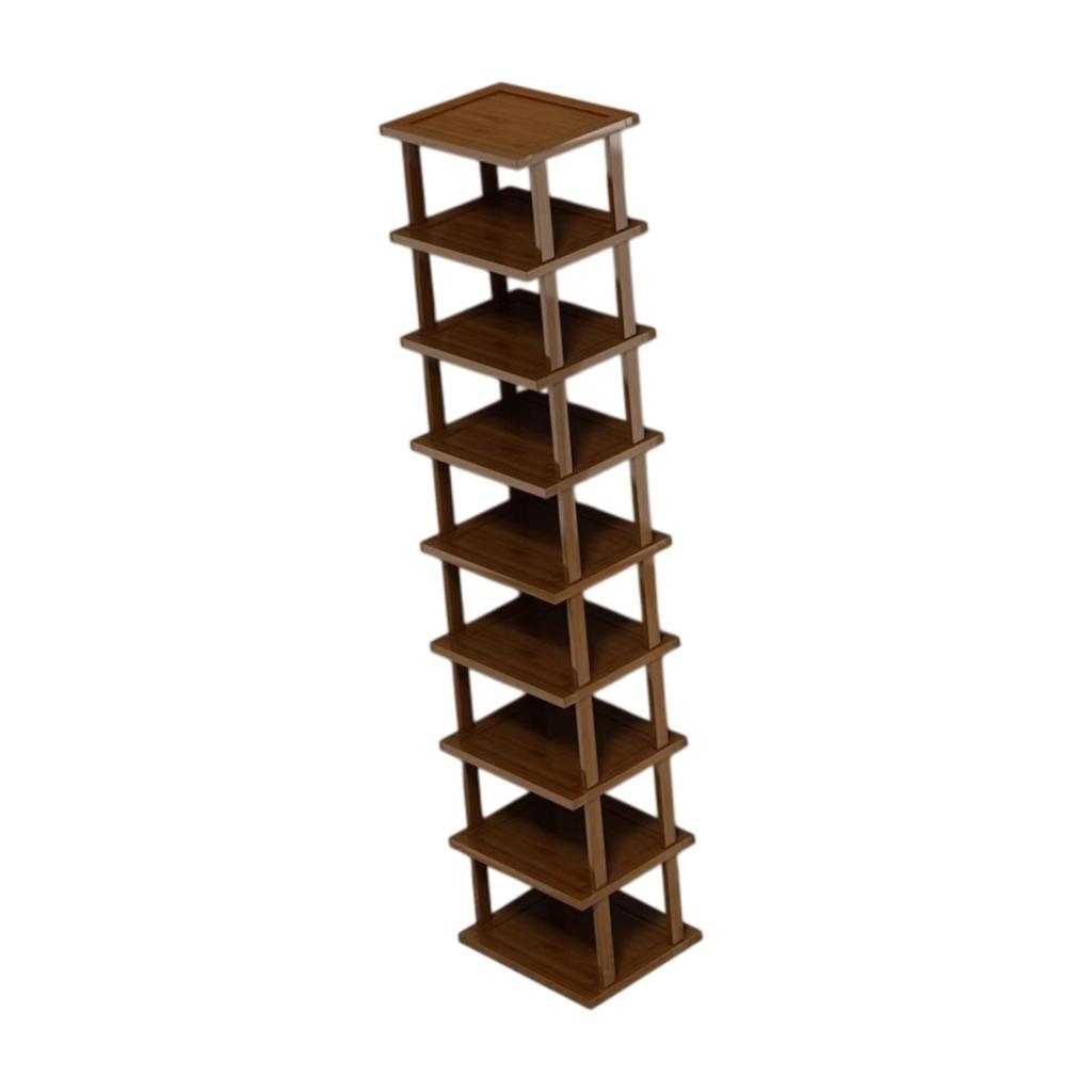 9 Tiers Vertical Shoe Rack Organizer Assembly Free Standing Storage Box Narrow Shelf for