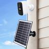 30W Solar Panel for Security Camera Micro USB/USB-C/DC5521 Solar Charging Panel IP65 Waterproof Compatible with EufyCam/Wyze Cam