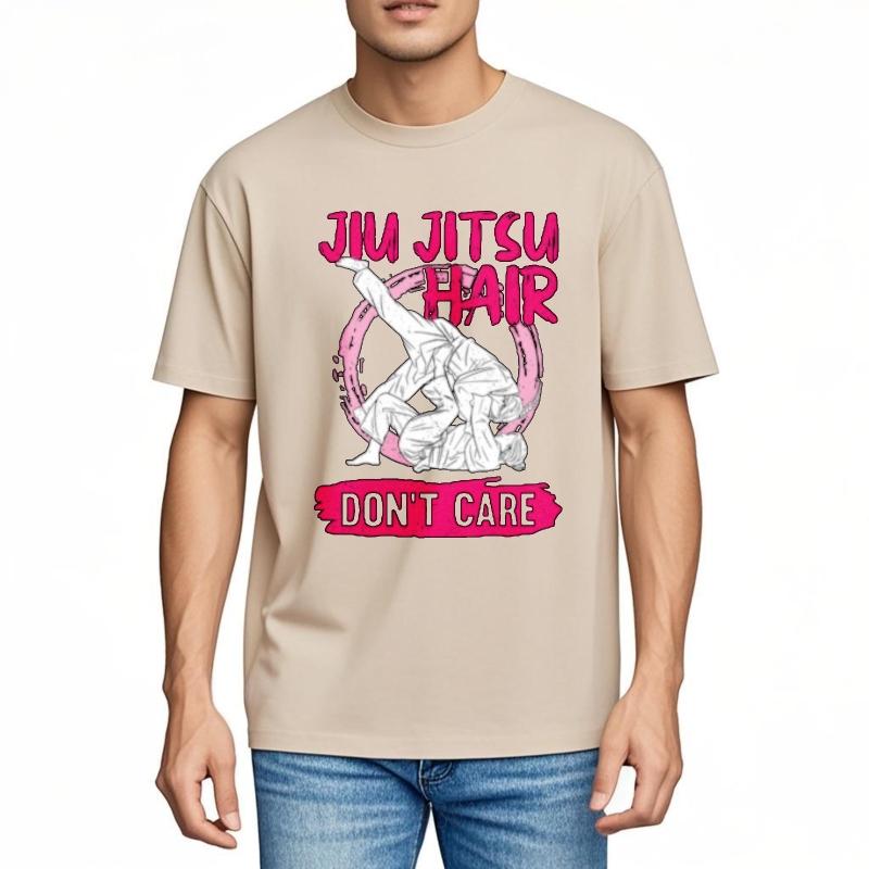 Unisex T Shirt Printed Unisex Summer T Shirt Plus Size Teeshirts Jiu Jitsu Hair Dont Care Everyday Unisex Tee Shirt Summer Tshirt