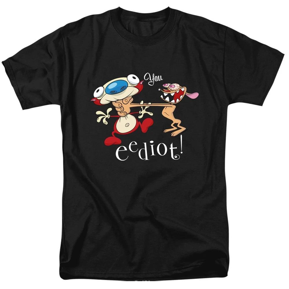 Ren And Stimpy - You Eediot - Unisex Short Sleeve Children s T-shirt - Black 150