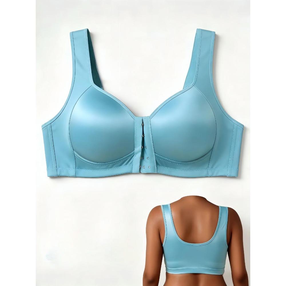 חזייה קדמית מכופתרת 4XL, מידה גדולה, עם איסוף, ספורטיבית, מונעת צניחה, ללא ברזל, בסגנון גופייה, גב יפה, חזייה ללא ברזל