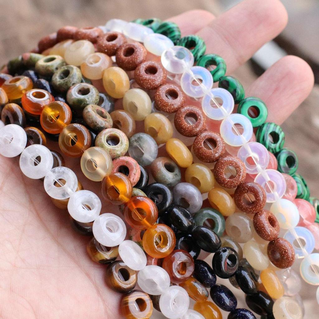 10mm Hollow Round Spacer Beads for DIY Jewelry Crafting