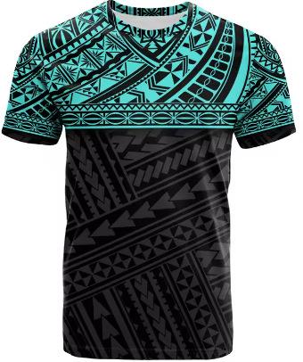 Fashion Polynesian 3D Printed T-Shirt Men's Summer Short Sleeve Hawaiian Crew Neck T-Shirt Casual Top