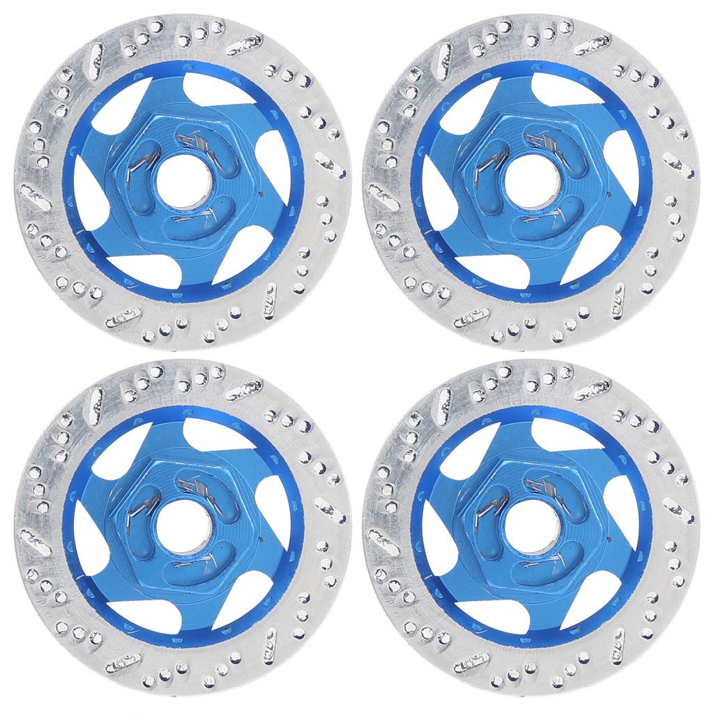 4PCS Universal Aluminum Alloy RC Car Brake Disc Metal Hex Adapter for 1 10 Remote Control CarDark Blue