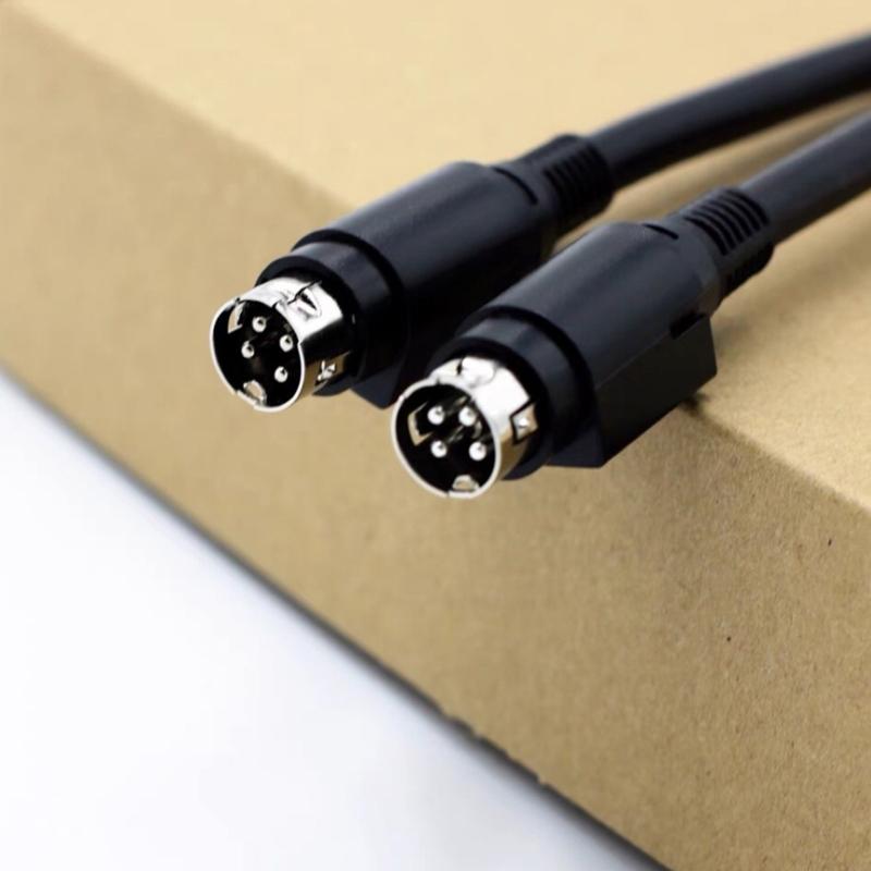 4Pin DIN Male Speakers Cable For R1700BT R1600TIII Speakers High Fidelitys Sound Wire Copper Shielding ABS Housing