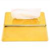 Golden Brick Tissue Dispenser ABS Materials Household Storage Solution Multipurpose Napkin Storage Container