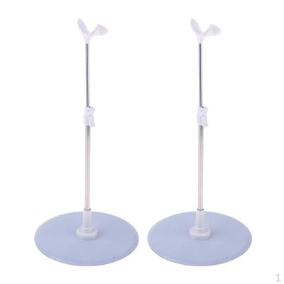 2 Pack Adjustable Doll Stand Support with Base /3 1/4 Dolls Decoration