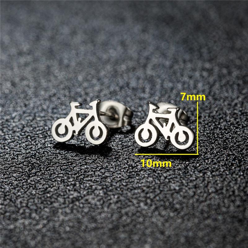 Kleine Edelstahl-Ohrringe Geometrisch Damen Herren Minimalistisch Rund Herz Mond Stern Ohrstecker Dreieck Pendientes Geschenk